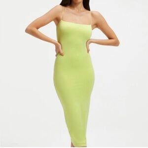 Good American Key Lime Midi Dress, Size 4